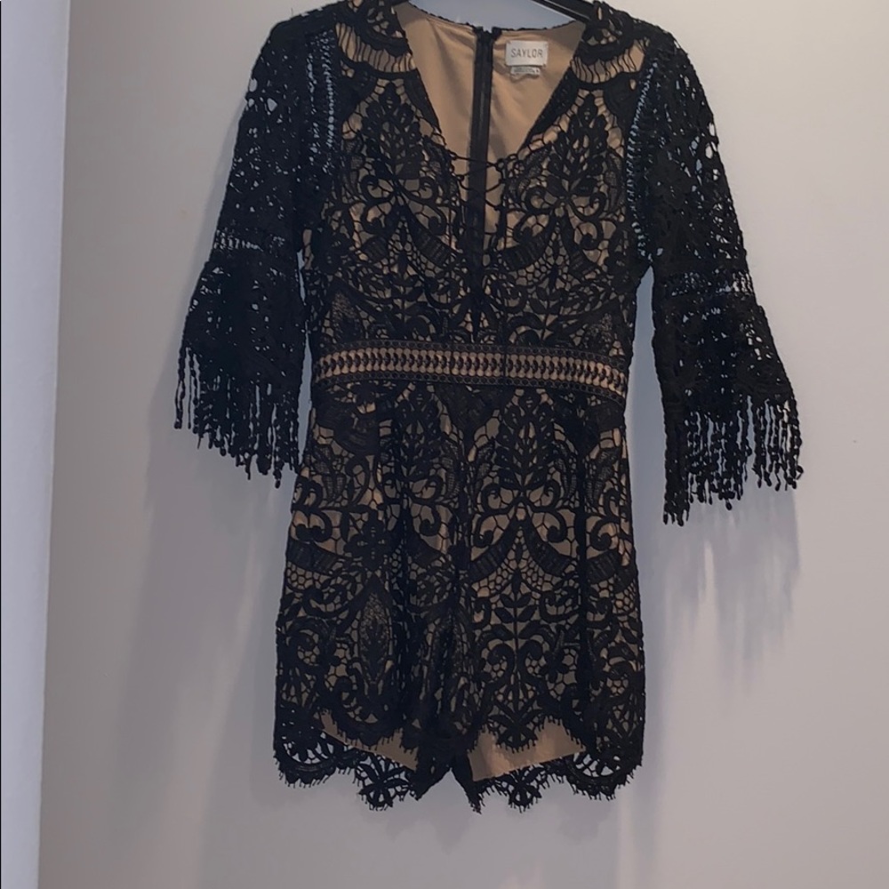 Black lace romper